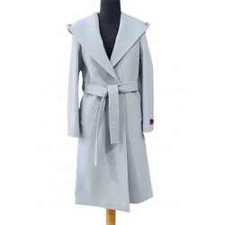 Cappotto Donna lungo con cinta lana cashmere made in italy