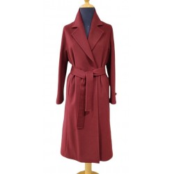 Cappotto Donna lungo con cinta lana cashmere made in italy