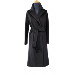 Cappotto Donna lungo con cinta in lana Piacenza Made in Italy